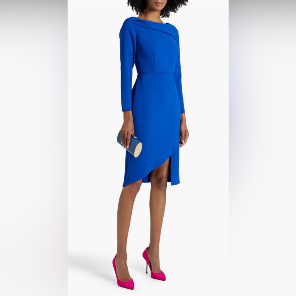 NWT [Sachin and Babi] Patrizia Bateau Neck Midi Dress in Cobalt Blue Women’s 8 - Picture 3 of 15